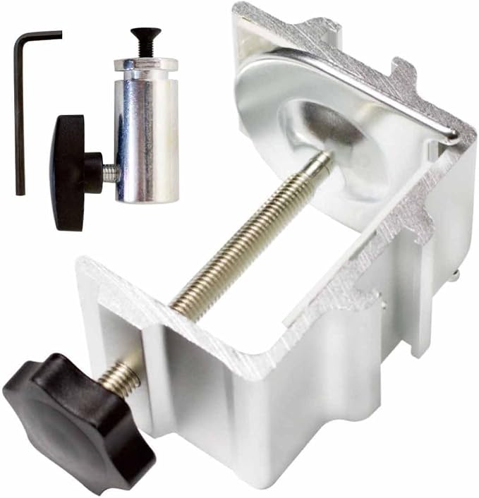 Replacement Heavy Duty C Clamp for 1/2” Base Magnifying Lamp,Desk Lamp,Swing Arm Lamp,Phone I pad Mount,Tablet Mic Holder,Table Mount Clamp for Microphone Stand Mic Boom Arm (G1 SIVLER)