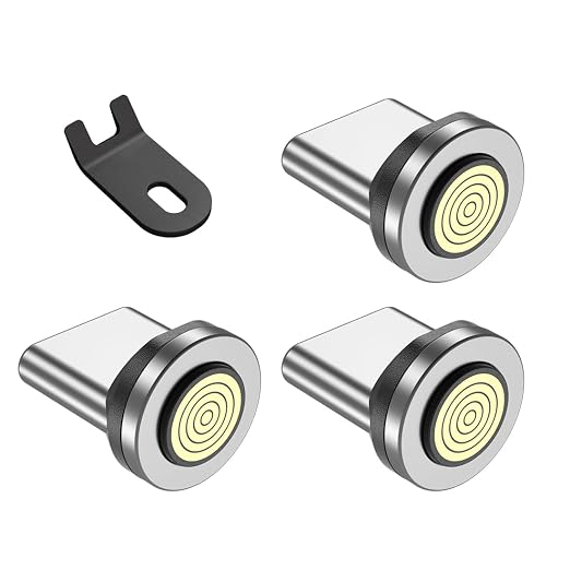 9Pin Magnetic Charging Cable Type C Tips Connectors Head (3 Pack) Fast Charging for Type C Android Devices, USB C Magnetic Phone Cable Adapter