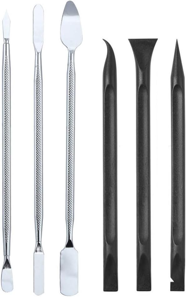 Heavy Duty Metal Spudger Anti-static Plastic Spudger Opening Prying Tools for Mobile Phone Tablet Laptop Screen Repair Kit (6 in 1 Kit)