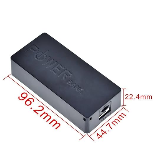 2X18650 USB Case Kit 18650 Charger DIY Box Shell Kit Black for Smart Phone MP3 Electronic Mobile Charging