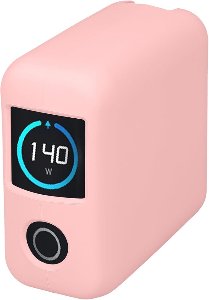 kwmobile Case Compatible with Anker Zolo 140W - Portable Powerbank Cover - External Battery Charger Bag, Shockproof - Dusty Pink