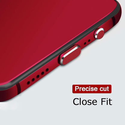 USB C Port Dust Cover Plug Cap 2 Metal Anti Dust Protectors for Smartphone MacBook Pro Air Charging Port Compatible with Samsung Galaxy S24 S23 S22 S21(Red)