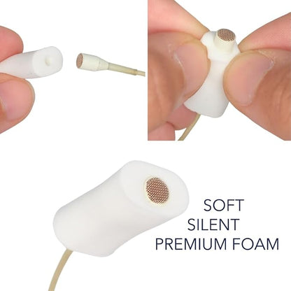URSA Foamies: Soft Foam Mounts for Wireless Lav Mics. Can be stuck directly to the skin or costume. Fits SANKEN COS11, SENNHEISER MKE2, RODE LAV, DPA 4060/4070 (Pack of 12) (White)