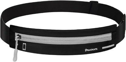 Slim Running Belt Fanny Pack for Women Men, Runners Phone Holder Gift Jogging Pouch Workout Waist Belt, Money Belt Running Gear Accessories – For All Cell Phones (Black02)