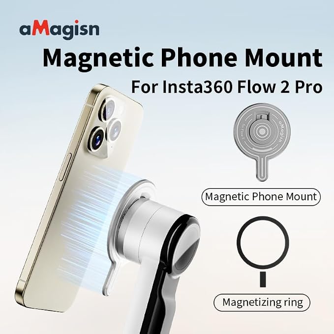Magnetic Mount Adapter Accessories Compatible with Insta360 Flow 2 Pro Smartphone Gimbal Stabilizer (for Insta360 Flow 2 Pro)