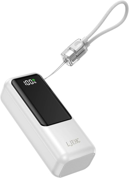 Mini Portable Charger,Small 22.5W PD Power Bank,10000mAh USB C in&Out Fast Charging Pocket Size Battery Pack,Travel Essentials Phone Charger for iPhone 17 16 15 Pro Air,Samsung S24,Android,iPad etc