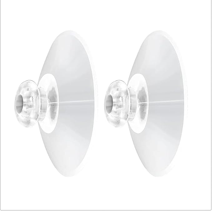 Shower Caddy Connectors Suction Cups for Bathroom, 2 Inch PVC Plastic Heavy Strength Large Clear Sucker Without Hooks, Replacement Suction Cups Compatible with iDesign (6 PCS)