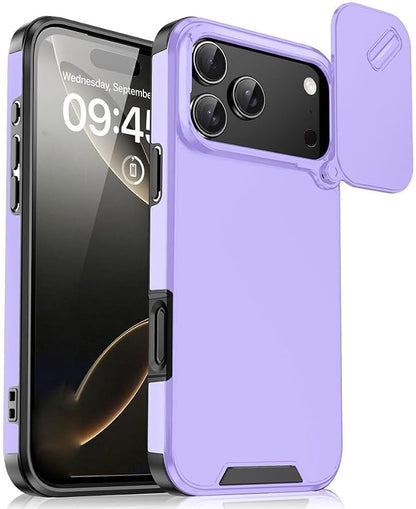 Magnetic Case for iPhone 17Pro Max/17/17Pro/17Air, Slide Camera Cover Drop Proof Cover Antiskid Slim (17,Purple) (Purple,17 Pro Mac)