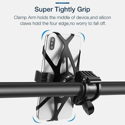 Handlebar Bicycle Mount for Galaxy A03s A13 A14 A23 A53 A54 5G Phones - Silicone Holder Bike Non-Slip Strap Shockproof M9V Compatible with Samsung Galaxy A03s/A13/A14/A23/A53/A54 5G
