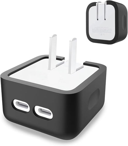 Case for Apple 35W Power Adapter – Soft Silicone Protective Cover for Dynamic Charger,Shockproof Dustproof Charging Block Protector Sleeve[Black]