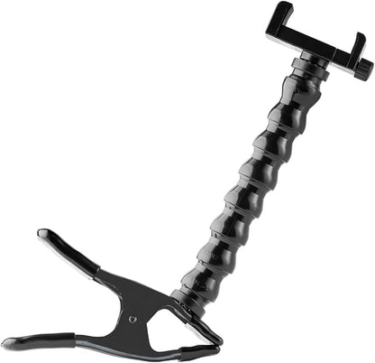 MOGO ModularHose Assistive Technology Phone Holder with Heavy-Duty Spring Clamp (Opens to 2"), 8 Inch Arm