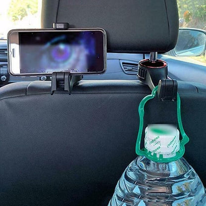 Car Headrest Hook Phone Car Holder Car Hanger for A4 B6 Seat Back Hanger Storage Hook Phone Holder Auto Fastener Clip (Yellow)