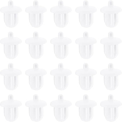The Lord of the Tools 20Pcs 6.35mm Silicone Anti Dust Plugs Socket Dust Cover Anti Dust Jack Plug Stopper Cap Accessories for Amplifier DVD Karaoke White
