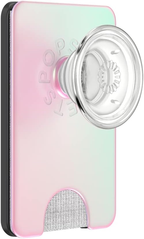 Phone Wallet with Expanding Grip, Phone Card Holder, Wireless Charging Compatible, Wallet Compatible with MagSafe - Mermaid Pink