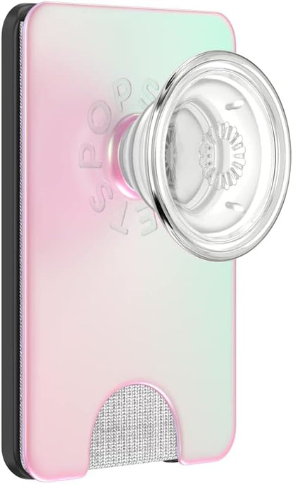 Phone Wallet with Expanding Grip, Phone Card Holder, Wireless Charging Compatible, Wallet Compatible with MagSafe - Mermaid Pink