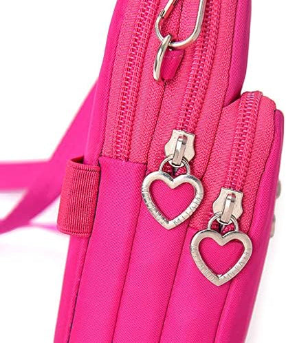 Women Crossbody Cell Phone Purse Wristband Sport Armband Wallet Bag Zipper Nylon Handbags