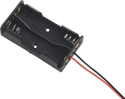 30 Pcs 2 x 1.5V AA Battery Holder Case Box Black W Wire Leads