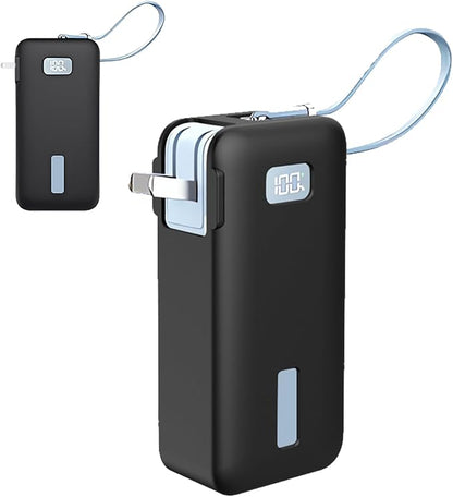 Case for Anker Nano 3-in-1 Portable Charger 10000mAh – Washable Protection Sleeve, Full Access to Charging Ports, Shockproof, Drop-Resistant, with Case-Friendly Charging[Black]
