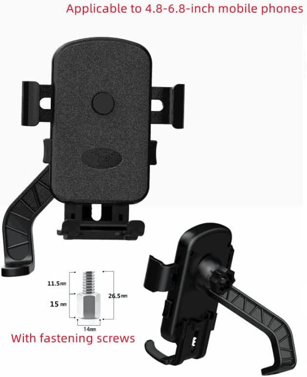 Bike Phone Holder,Anti-Shake Motorcycle Handlebar Phone Mount,Cell Phone Holder for Bike Bicycle Motorcycle Compatible with Phone 4-7inch (with Pole)