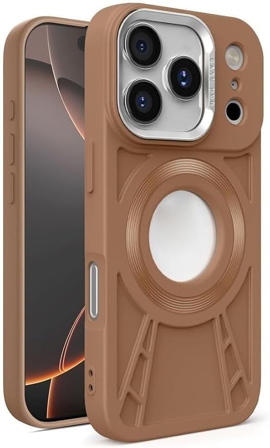 Slim Case for iPhone 17 Pro Max/17 Pro/Air/17, Logo View Military Cool Matte PC Shock Protection Anti-Scratch Cover (Brown,iPhone 17 Pro Max)