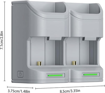 ciciglow Battery Charger Case for Batteries, Dual Battery Charger with 2 SD 2 TF Slots, 27W USB C PD Fast Charging Case with LED Display for Travel