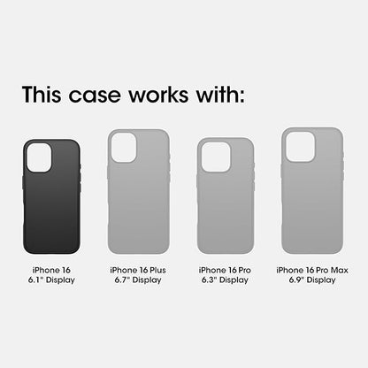 OtterBox iPhone 16 FRĒ Series Waterproof Case with MagSafe (Designed by LifeProof) - Black, Waterproof, 60% Recycled Plastic, Sleek and Stylish