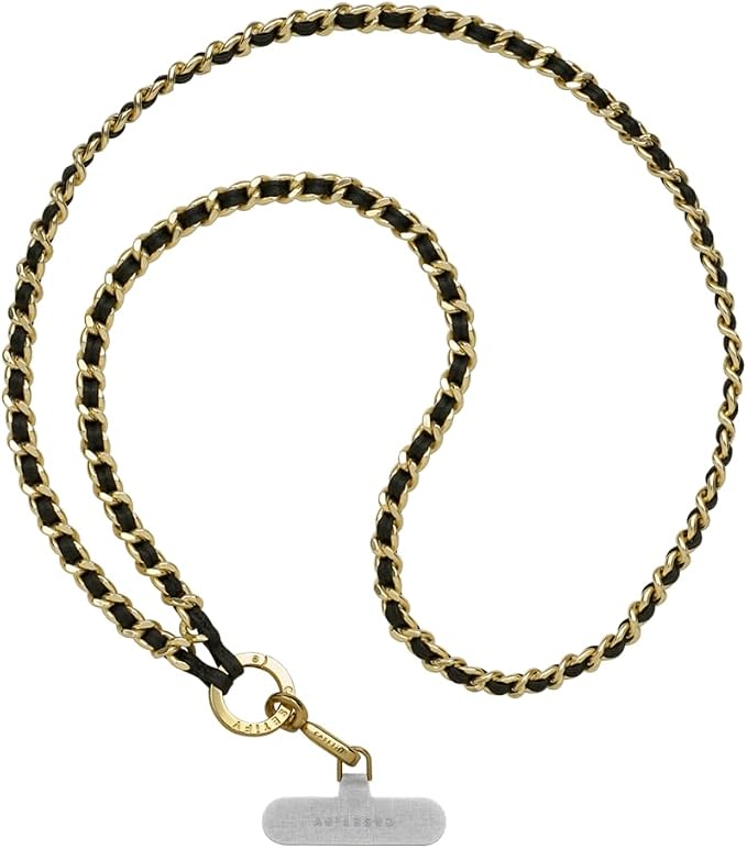 CASETiFY Pebbled Chain Cross-body Strap - Black