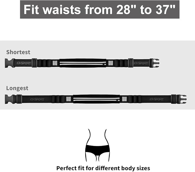 RJ-Sport Triathlon Belt with Pouch - Race Number Bib Holder with 6 Gel Loops, Ideal for Running, Cycling & Marathon (Grey)