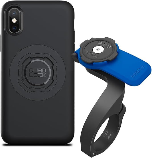 Quad Lock Out Front Handlebar Bike Phone Mount (V3) with MAG Phone Case for iPhone X/XS