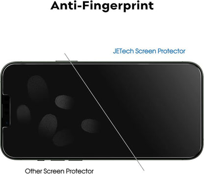 JETech Privacy Screen Protector for iPhone 13 Pro 6.1-Inch with Camera Lens Protector, Anti-Spy Tempered Glass Film, Easy Installation Tool, 2-Pack Each