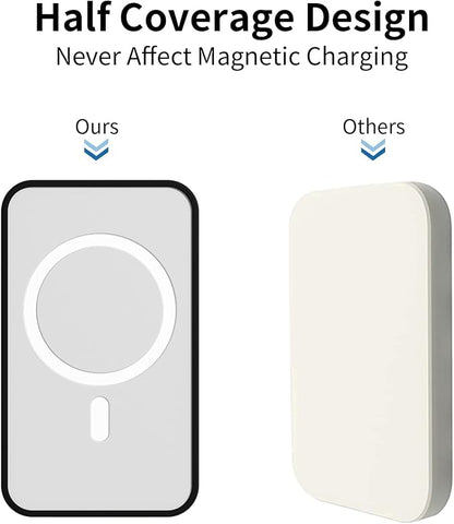 oakxco Silicone Case Compatible with iPhone Air Magsafe Battery Pack, Ultra Thin Slim Cover for 17 Air Battery Pack, TPU Rubber Scratch & Shatter Resistant Cover, Black