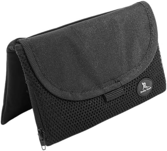 Running Buddy Buddy Pouch Fanny Pack for Women - Water-Resistant Belt Bag & Money Belt - Hands-Free Running Gear Waist Bag - Audio-Port Running Phone Holder - 5.9 x 4 in, Black