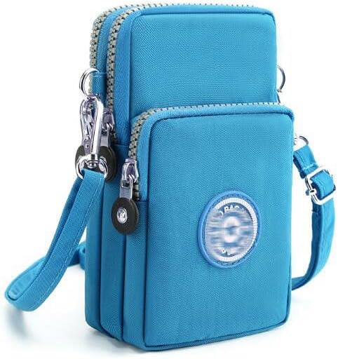 ZGMYC 3-Layers Cellphone Pouch Wristlet Purse Waterproof Sports Armband Shoulder Bag Wallet