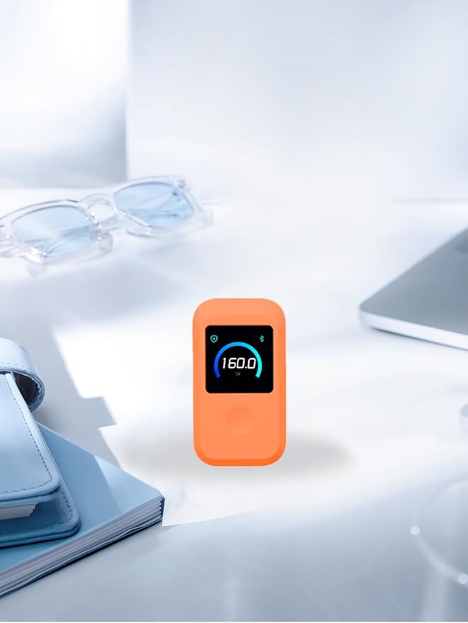 Case for Anker Prime Charger（160W 3Ports Smart Display）, WUNIAK Soft Silicone Protective Portable Scratch Shock Resistant Shell,Protective Case for Anker Prime Charger 160W,Orange