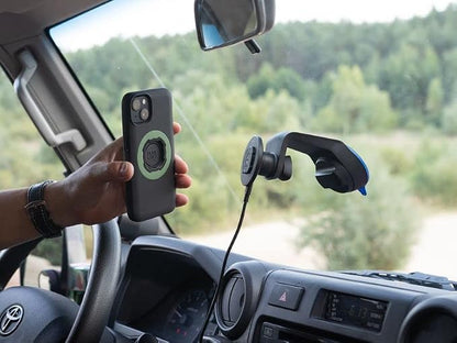 Quad Lock Suction Windshield/Dashboard Car Phone Holder for iPhone, Galaxy, Pixel Cases and Universal Adaptors