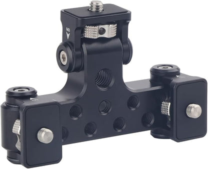 Triple Phone Holder Tripod Mount Adaptor | 180-degree Tilt Head | Vlogging Live Streaming Tool for Camera, Light, Microphone | Multiple Phone Bracket to Tripod