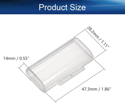 Heyiarbeit AAA Battery Organizer Box PP Battery Storage Case Battery Holder Storage for Carrying Battery Transparent 5Pcs