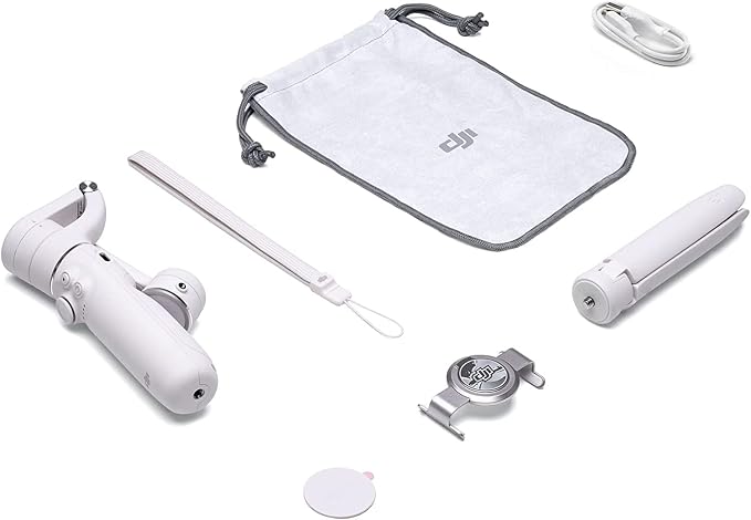 DJI OM 5 Smartphone Gimbal Stabilizer, 3-Axis Phone Gimbal, Built-In Extension Rod, Portable and Foldable, Android and iPhone Gimbal with ShotGuides, Vlogging Stabilizer, YouTube Video, Sunset White
