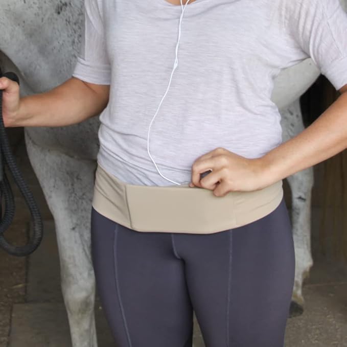 BANDI Plus Size Fanny Pack for Women - Travel-Ready Pocket Belt with Secure Hidden Money & Running Belt for Phone, Passport, Keys, & Medical Devices, Adjustable Fit, Comfortable (Taupe)