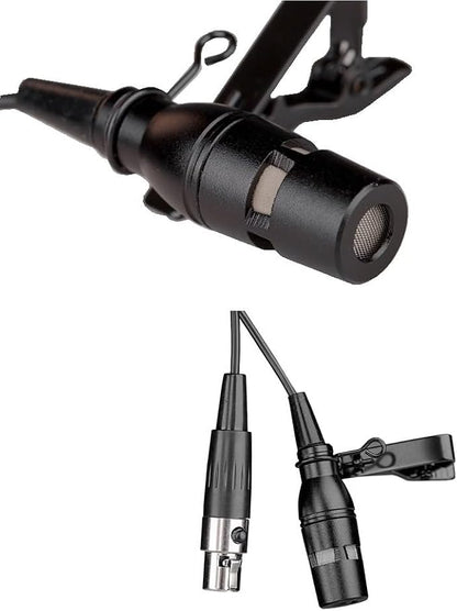 Replacement Lapel mic for SHURE BLX188/CVL Wireless Lavalier Microphone, Unidirectional, ta4f 4 Pins, Black