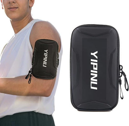 Dxyufazhe Outdoor Sports Multifunctional Armband Waterproof Running Sports Fitness Mobile Arm Bag, Compatible with iPhone 15 Pro Max 15 XS XR 8, Galaxy S25 S20 S10 Plus for Men & Women (Black)