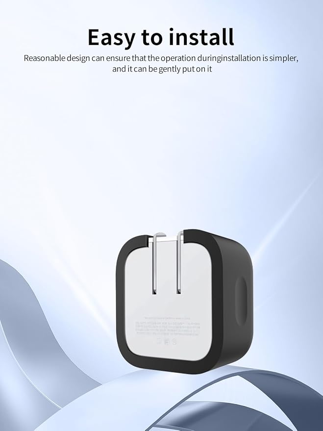Case for Apple 40W Charger, WUNIAK Soft Silicone Protective Portable Scratch Shock Resistant Shell,Black
