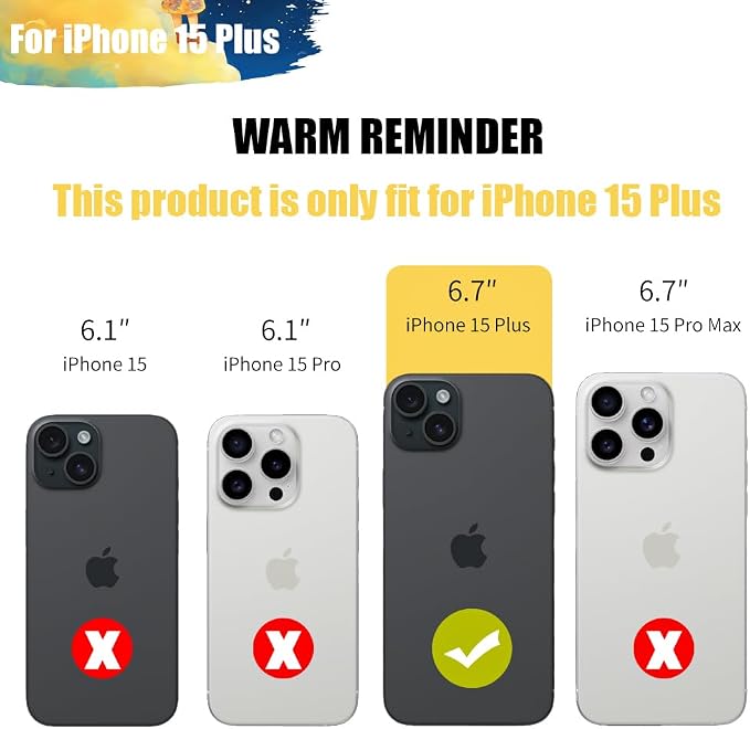 Battery Case for iPhone 15 Plus, 6000mAh Rechargeable Extended Battery Charging/Charger Case, Add 100% Extra Juice (6.7 inch) Black