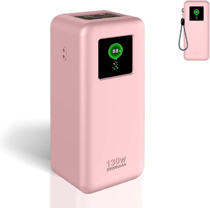 Silicone Case for UGREEN Nexode Power Bank (20000mAh 130W) Full-Body Protective Cover for UGREEN Portable Charger,Precise Port Cutouts (Case Only) Pink