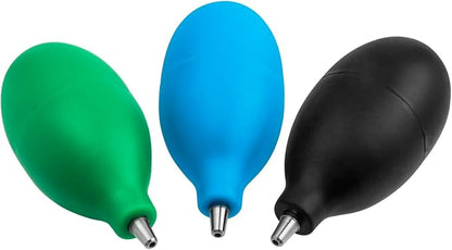 Wolfride 3Pcs Blowing Dust Ball Air Blower with Metal Nozzle, Mini Squeeze Ball Pump Dust Removal Cleaning Tool for Camera Lens, Phone, Laptop Keyboard Cleaning