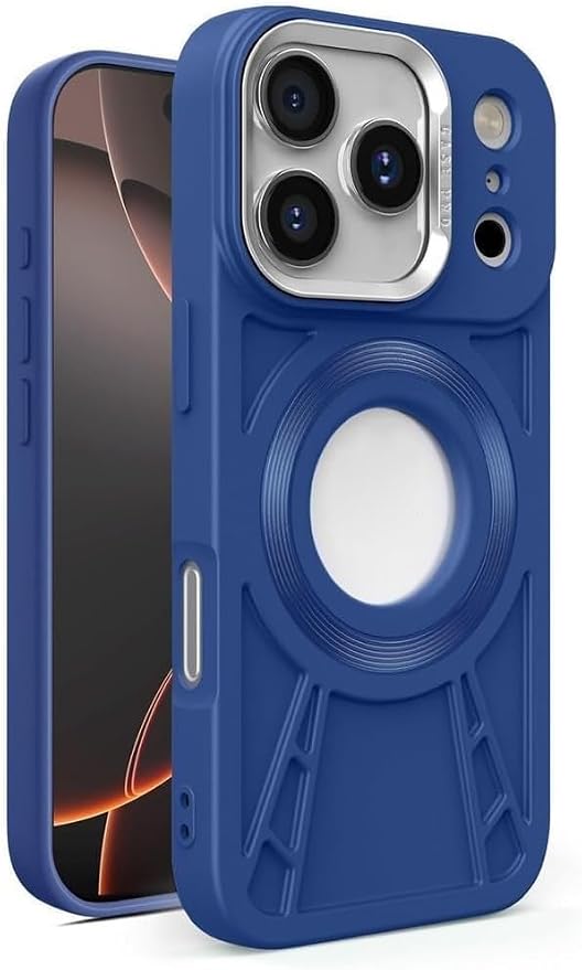 Slim Case for iPhone 17 Pro Max/17 Pro/Air/17, Logo View Military Cool Matte PC Shock Protection Anti-Scratch Cover (Blue,iPhone 17)