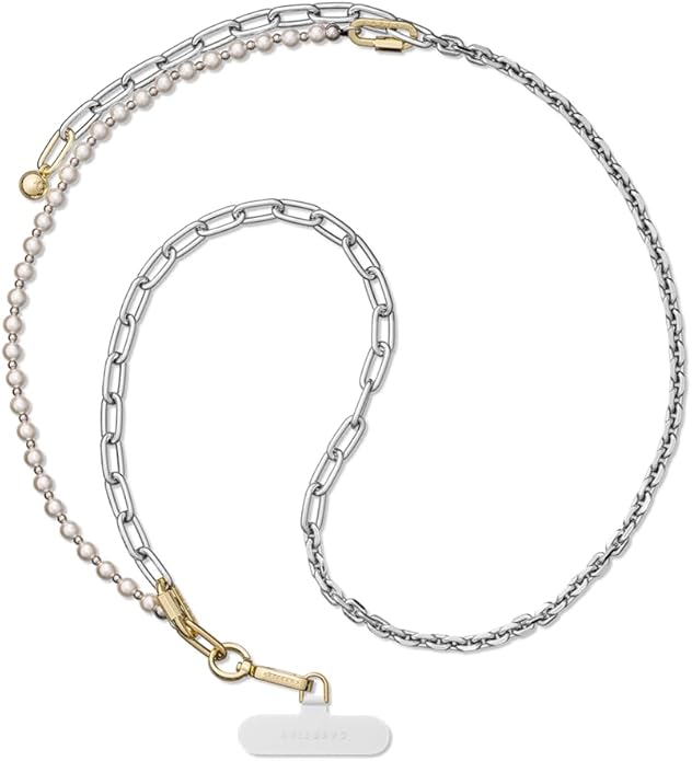 CASETiFY Metal Heart Crossbody Strap - Gold/Silver