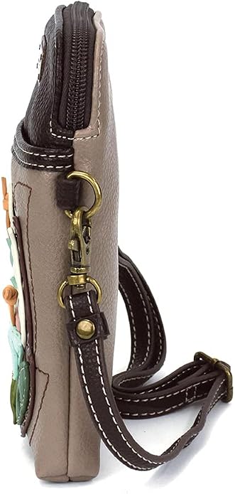 CHALA Plant Life Collection Cell Phone Crossbody Purse-Women PU Leather/Canvas Multicolor Handbag with Adjustable Strap