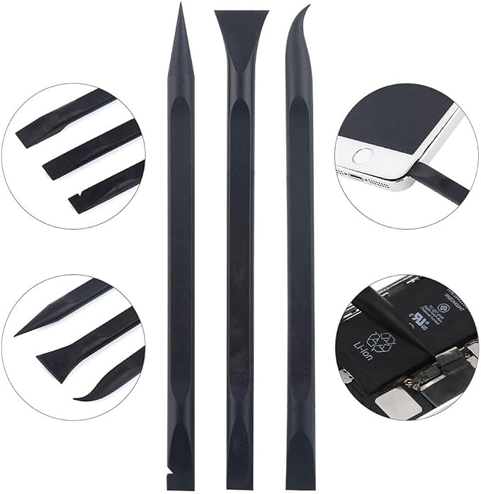 Heavy Duty Metal Spudger Anti-static Plastic Spudger Opening Prying Tools for Mobile Phone Tablet Laptop Screen Repair Kit (6 in 1 Kit)