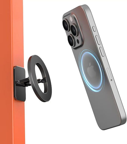 Magnetic Ring Holder for MagSafe Dual-Side Magnetics, Removable Gym Phone Grip with Kickstand for iPhone 17/16/15/14/13/12/ Series MagSafe Case All Phones